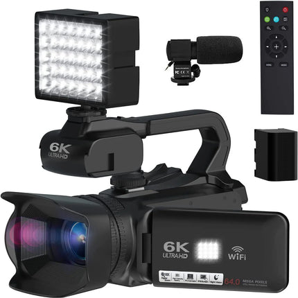 HD WIFI 6K Digital Camera 4.0 Touch Screen Video 270 Degree Rotation Night Vision 18X Digital Zoom