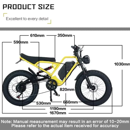 Ebike AKEZ 1500W 48V 18AH Electric Bicycle Full Suspension