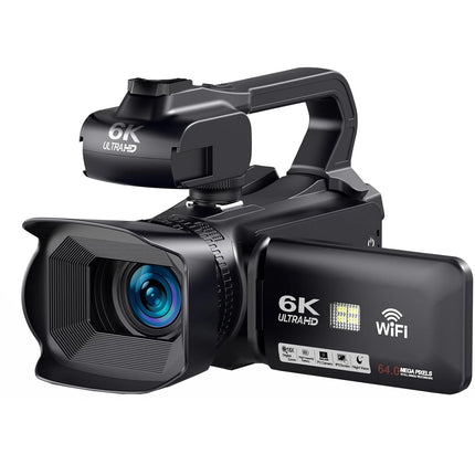 HD WIFI 6K Digital Camera 4.0 Touch Screen Video 270 Degree Rotation Night Vision 18X Digital Zoom
