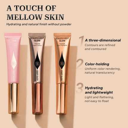 2-Pack Multipurpose Makeup Pencil Set, Shimmer Pearl Highlighter & 3D Contour Highlighter with Sponge Tip for Hair, Face, Body