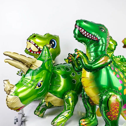 Giant Jurassic Dinosaur Standing Foil Balloons Inflat Tyrannosaurus Rex Triceratops Baby Shower Dinosaur Birthday Party Supplies