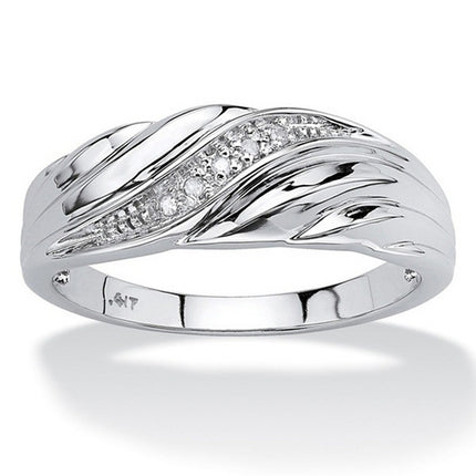 Fashion Creative Twisted Men Women Ring Exquisite Gold Color Metal Inlaid with White Zircon Engagement Ring Jewelry