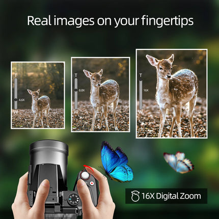 Digital Camera 4K 64MP 16X flip camera suitable for YouTube, suitable for photography beginners easy to learn and operate camera