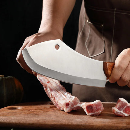 Heavy Knife Hand Forge Blade Boning Butcher Kitchen Knife Chef Cleaver Meat Chopping Vegetable Utility Knife Slicing Fish Fruit