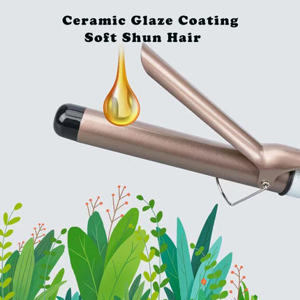 Temperature Setting Electric Hair Curler Long Curling Tong Wand 9-38mm Professional Hair Curling Iron LCD Screen