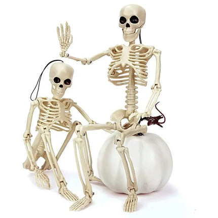 Halloween Movable Skeleton Fake Human Skull Bones Halloween Party Home Bar Decorations Haunted House Horror Props Ornament Toys