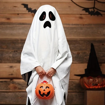 Halloween Ghost Cloak Adult Cosplay Costumes Anime No Face Man Role Play Apparel Parents-Kids Helloween Party Dress Horror Elf