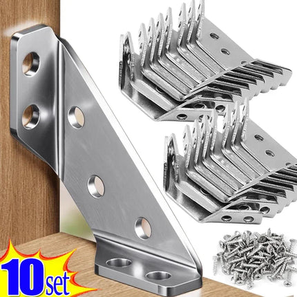 10/1set Corner Brackets Stainless Steel Corner Brace