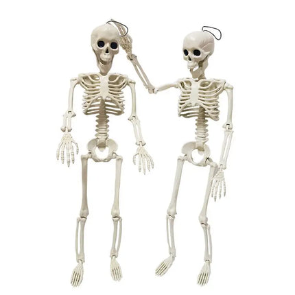 Halloween Movable Skeleton Fake Human Skull Bones Halloween Party Home Bar Decorations Haunted House Horror Props Ornament Toys