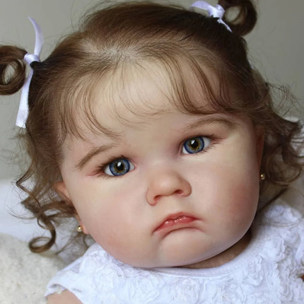 BZDOLL Realistic 60cm 24inch Soft Silicone Reborn Baby Doll With 3D-painting Skin and Vascular Vein Handmade Girl Birthday Gift