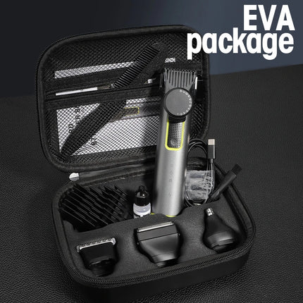 4 IN 1 Hair Cutting Kits 677 Professional Electric Trimmers Shaver Storage Package USB IPX5 Waterproof Body Grooming Clippers