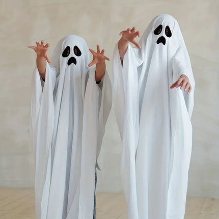 Halloween Ghost Cloak Adult Cosplay Costumes Anime No Face Man Role Play Apparel Parents-Kids Helloween Party Dress Horror Elf