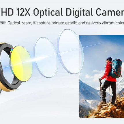 12X Optical Zoom SLR DSLR Camera 4K 64MP HD Digital Cameras For Photography Auto Focus Anti-Shake YouTube Video Vlog Camcorder