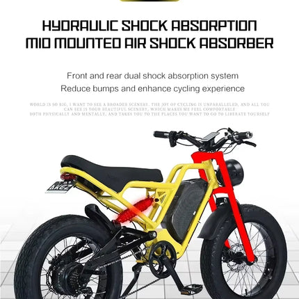 Ebike AKEZ 1500W 48V 18AH Electric Bicycle Full Suspension