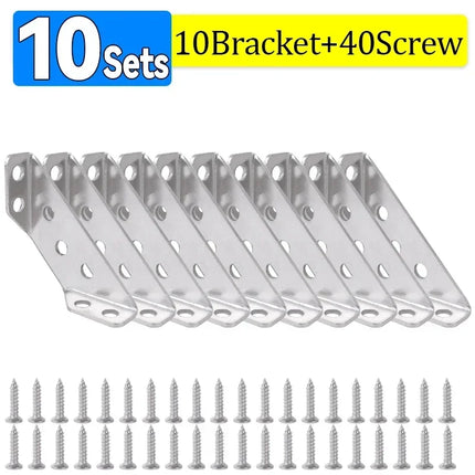 10/1set Corner Brackets Stainless Steel Corner Brace
