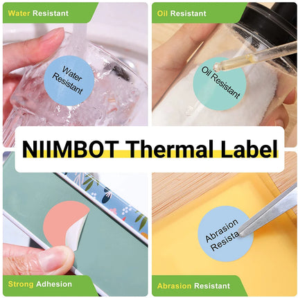 Niimbot Round Labels for B1/B21/B3S Label Maker Sticker Self-adhesive Waterproof  Thermal Sticker Label NIIMBOT Round Labels