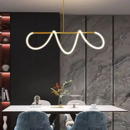 Home Decoration Personalized Ceiling Chandelier Post-Modern Long Hose LED Restaurant Bar Table Nordic Simple Luxury Office Light