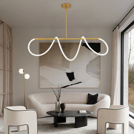 Home Decoration Personalized Ceiling Chandelier Post-Modern Long Hose LED Restaurant Bar Table Nordic Simple Luxury Office Light