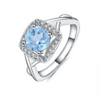 925 Sterling Silver / Sky Blue Topaz / United States | 9