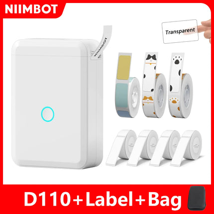 Niimbot D110 Mini Portable Printer For Mobile Thermal Adhesive Label Printer For Stickers Pocket Labeling Maker Machine Wireless