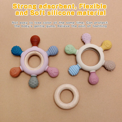 1PC Baby Silicone Teether Rudder Shape Tv Remote Control Teether BPA Free Silicone Children Goods Infant Sensory Chew Toys