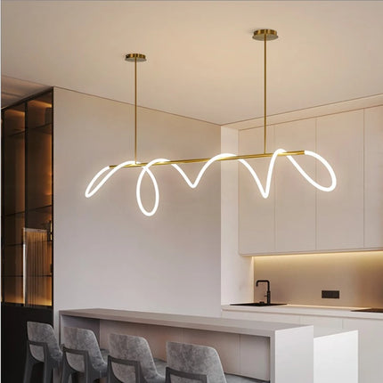 Home Decoration Personalized Ceiling Chandelier Post-Modern Long Hose LED Restaurant Bar Table Nordic Simple Luxury Office Light