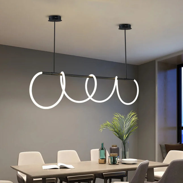 Home Decoration Personalized Ceiling Chandelier Post-Modern Long Hose LED Restaurant Bar Table Nordic Simple Luxury Office Light