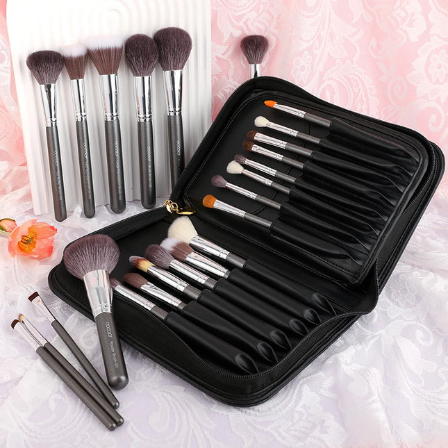 Docolor Makeup brushes set 29pcs Professional Natural hair Foundation Powder Contour Eyeshadow make up brushes with PU Leather