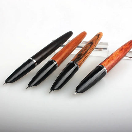 Luxury Classic Metal Wood Fountain Pen Extra Fine 0.38 Nib Calligraphy Pens Writing Stationery Office School Supplies