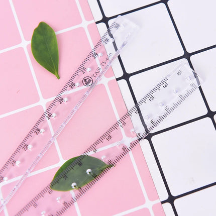 1PC Transparent Plastic Acrylic Folding Straight Rulers 30Cm Drawing Student Children Stationery School Supplies Gift