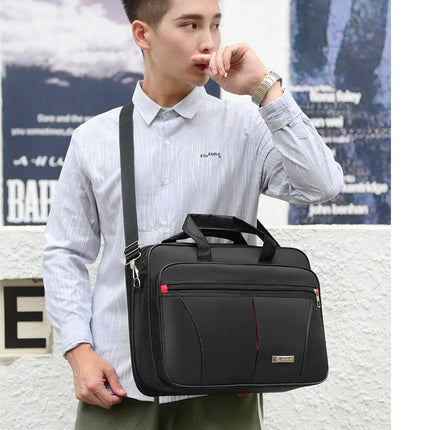 Large Capacity Men's Laptop Bag Briefcases Business Document Electronic Article Clothes Storage Pouch Shoulder  Travel Organizer