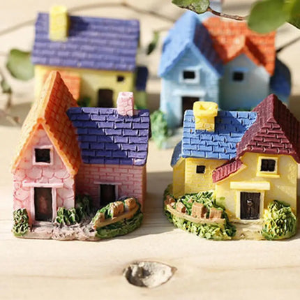 Mini Castle Small House Fairy Garden Miniatures Terrarium Figurines DIY Crafts Figure Moss Ornament Micro Landscape Decor