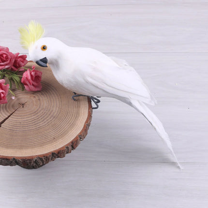 25/35cm Handmade Simulation Parrot Creative Feather Lawn Figurine Ornament Animal Bird Garden Bird Prop Decoration Miniature