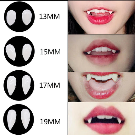 1 Pair Multi-size Avail Vampire Teeth Horror Halloween Resin Fangs Dentures DIY For Masquerade Party Decor Cosplay Costume Props