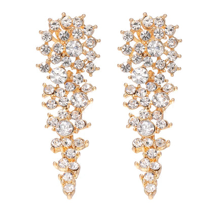 Crystal Sparkle Non-Pierced Bridal Earrings for Wedding Glam