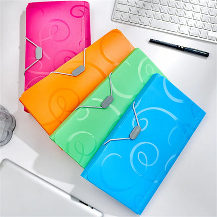 A6 Organ Bag Expanding File Folder For Documents Candy Colors Document Folders School Supplies Organizer School Office Binder