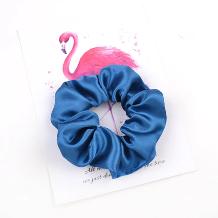 3.9 inch Women Silk Scrunchie Elastic Handmade Multicolor  Hair Band Ponytail Holder Headband Hair Accessories