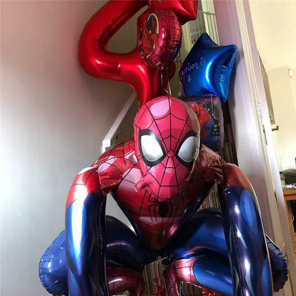 Big 3D Spiderman iron Man Captain America Balloons Superhero Globos Children's Party Avengers Birthday Decorations Kid Toy Gifts