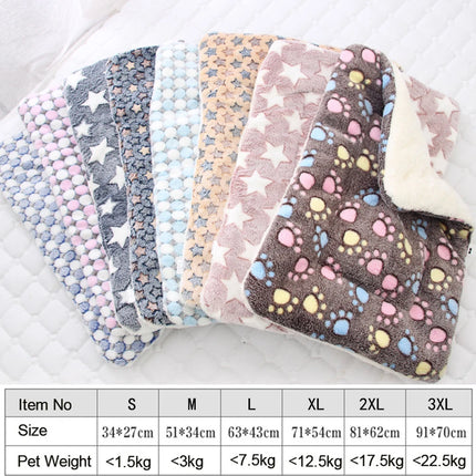 Dogs Cats Blanket Bed Mat Soft Coral Fleece Winter Thicken Warm Sleeping Dog Beds for Small Pet Medium Supply Dropshipping