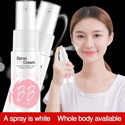 Spray BB Cream Concealer Brighten Whitening Moisturizing Base Face Foundation Makeup Beauty Skin Care 20ml Korean Cosmetic