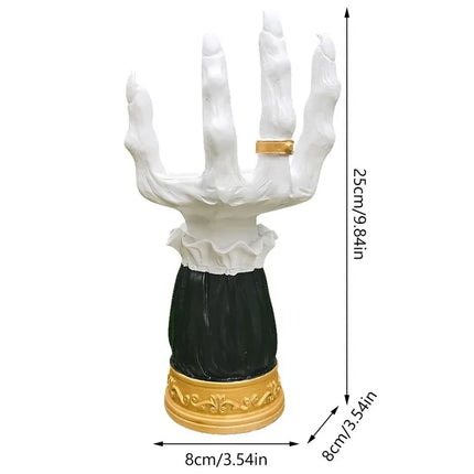 Halloween Decoration Witch Hand Candle Holder Resin Desktop Candlestick Gothic Home Ornaments Horror Art Halloween Props Gift