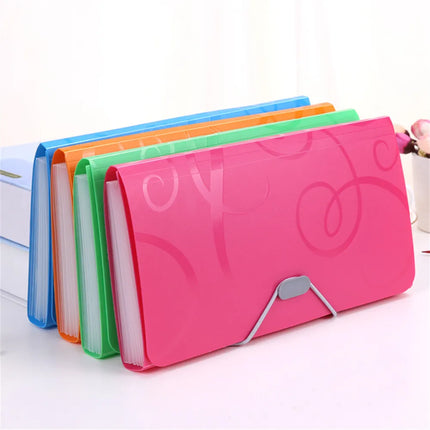 A6 Organ Bag Expanding File Folder For Documents Candy Colors Document Folders School Supplies Organizer School Office Binder