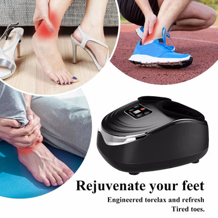 Jinkairui Kneading Air Compression Electric Foot Massage Machine Roller Shiatsu Heated Multifunctional Relaxation Household Gift