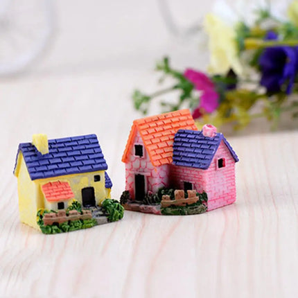 Mini Castle Small House Fairy Garden Miniatures Terrarium Figurines DIY Crafts Figure Moss Ornament Micro Landscape Decor