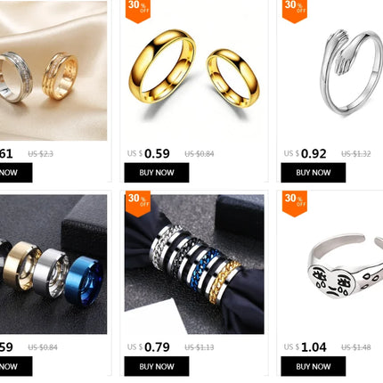 6mm Unisex Changing Color Rings for Women Stainless Steel Mood Feeling Tracker Ring for Men Novelty Jewelry for Gift Party WC039