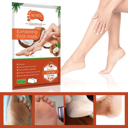 Aloe Exfoliating Foot Mask For Pedicure Socks Feet Peeling Moisturizing Skin Care Feet Dead Skin Removal Foot Patch 1Bag=2pcs