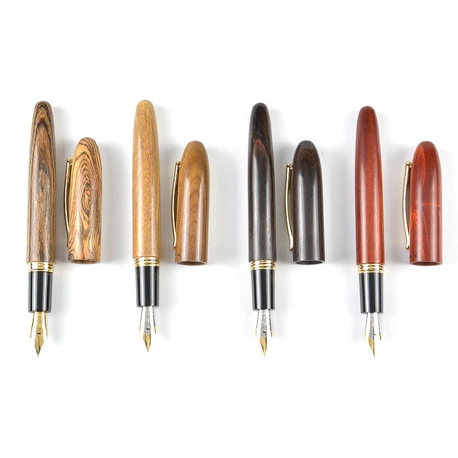 MAJOHN Fountain Pen 0.6mm M6 Handmade Natural Wood Iridium Fine Fountain-Pen Writing Pens School Office Supplies Stationery New