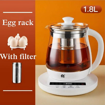 220V Health Pot Household Multifunctional Glass Electric Kettle Flower Teapot Tea Pot 1.8L