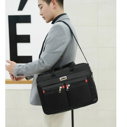 Large Capacity Men's Laptop Bag Briefcases Business Document Electronic Article Clothes Storage Pouch Shoulder  Travel Organizer