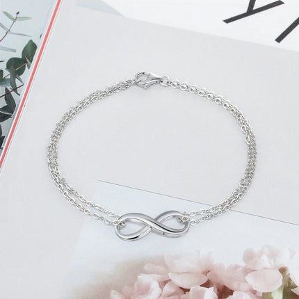 Infinity Love Copper Jewelry Sets for Women Infinity Bracelets Ring Fine Jewelry Set Wedding Gifts (Lam Hub Fong)